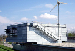 Betriebszentrale Rheinpolder Soellingen Greffern Feuerverzinkte Fassade Betriebszentrale Rheinpolder Soellingen Greffern